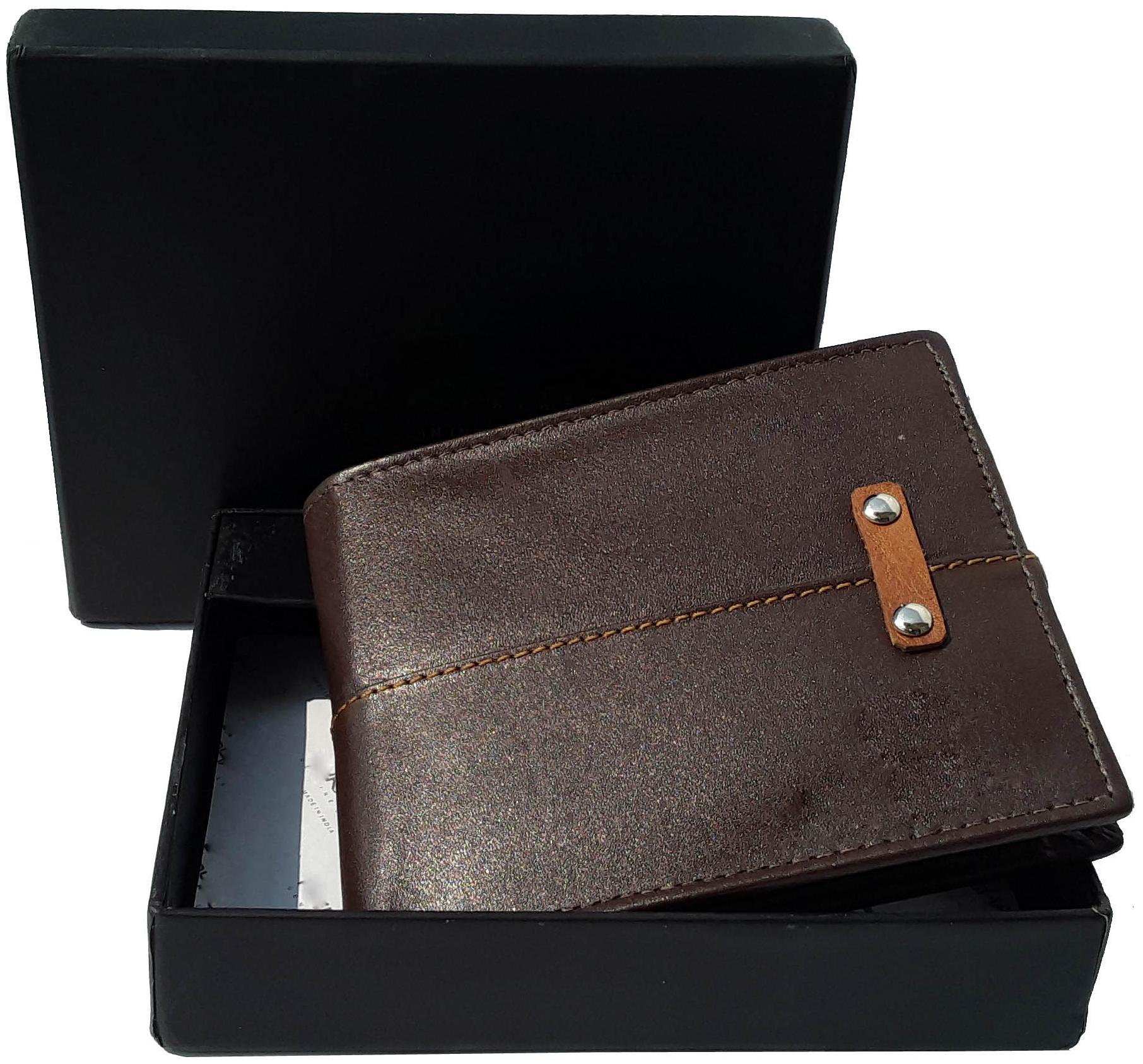 

NUKAICHAU Men Brown Leather Bi-Fold Wallet ( Pack of 1 )