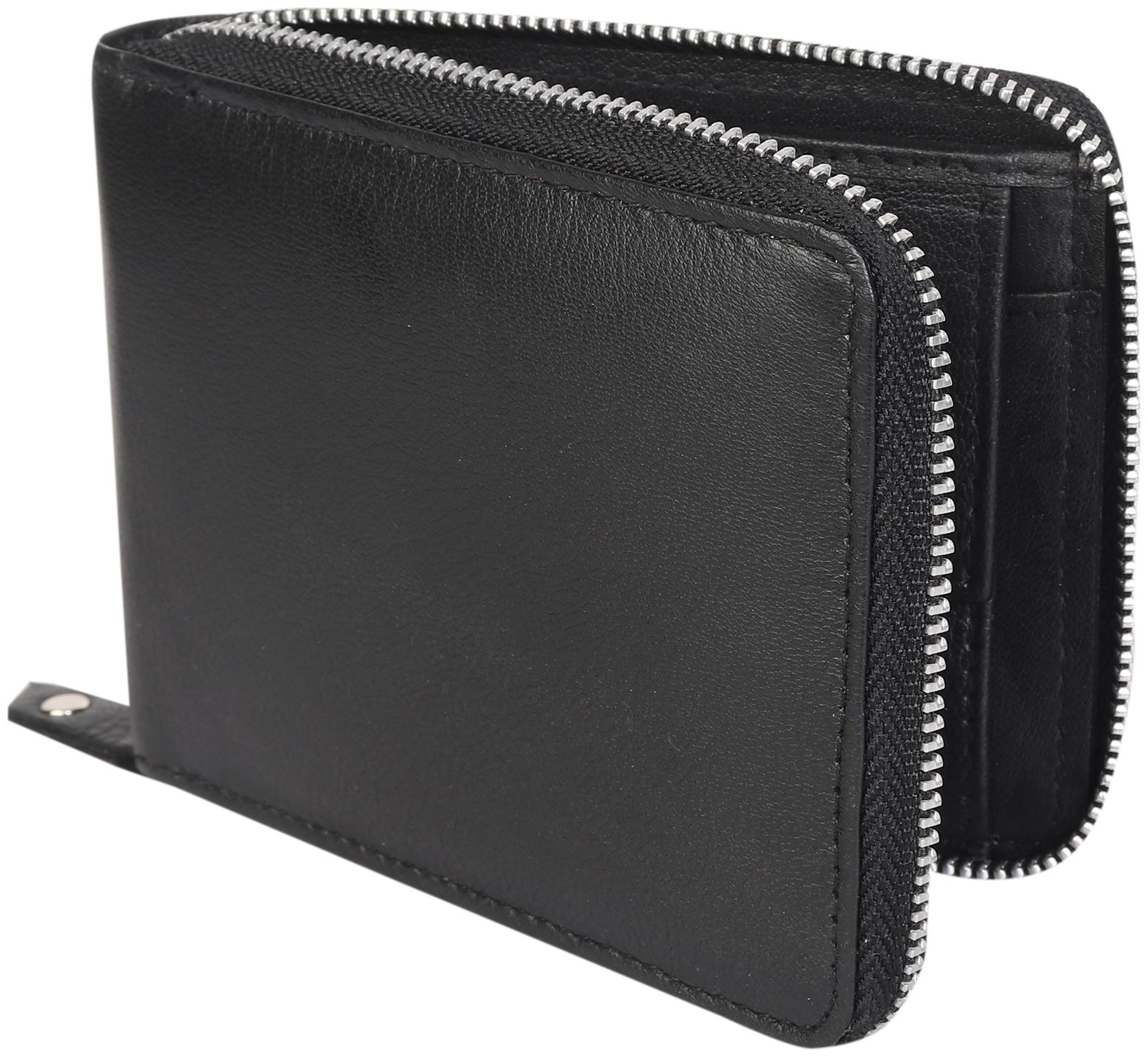 

NUKAICHAU Men Black Leather Bi-Fold Wallet ( Pack of 1 )