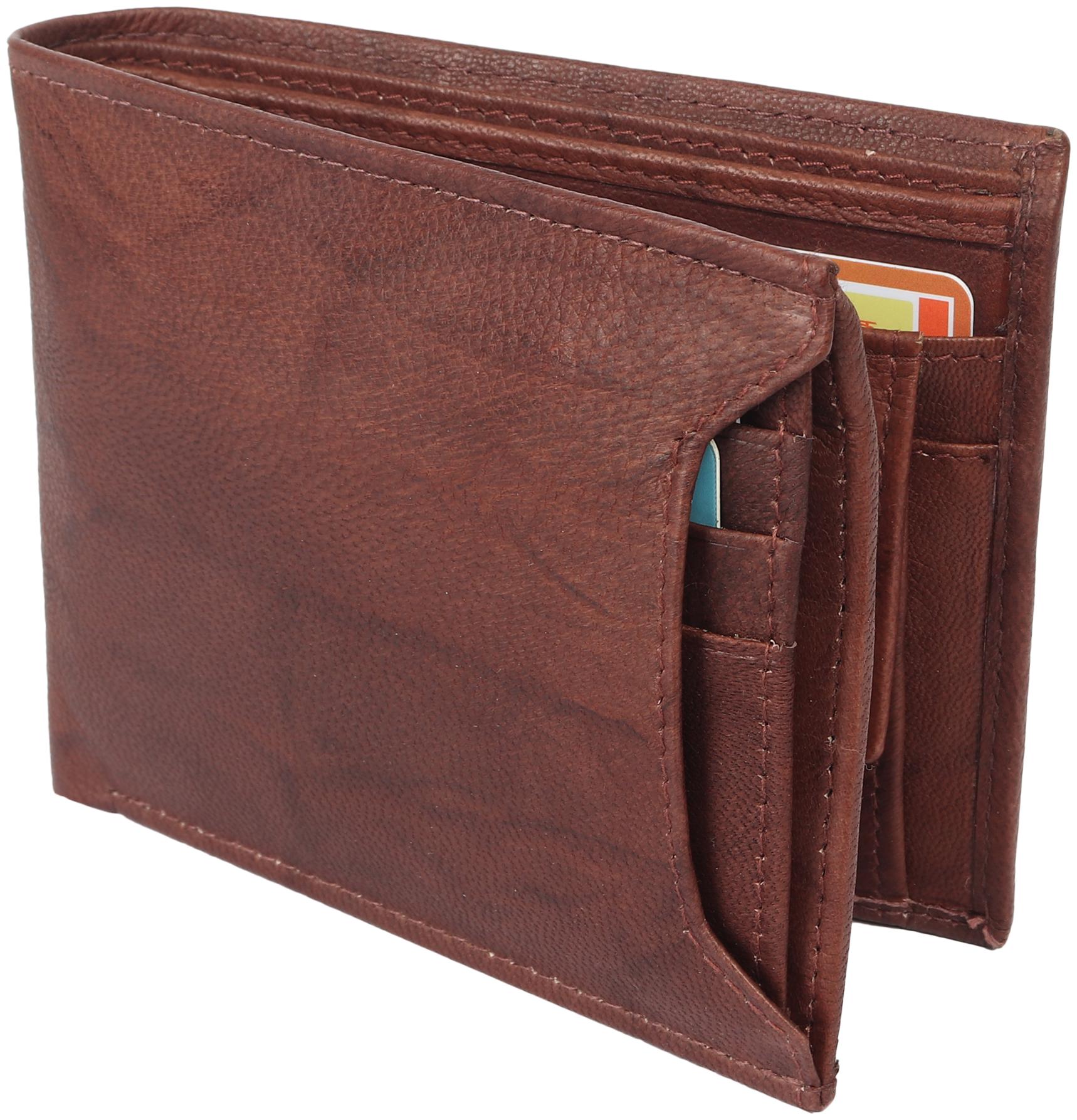 

NUKAICHAU Men Brown Leather Bi-Fold Wallet ( Pack of 1 )