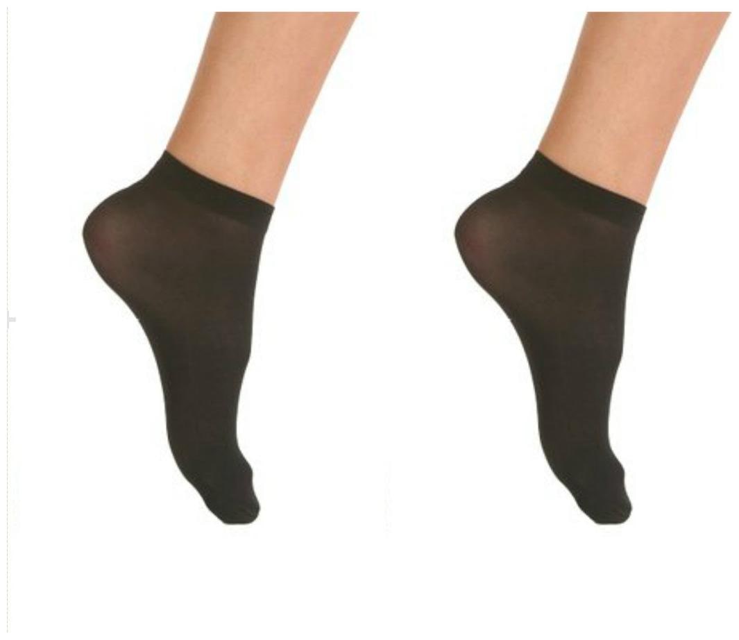 

N2S NEXT2SKIN Ladies Ankle Opaque Black Socks Pack of 2