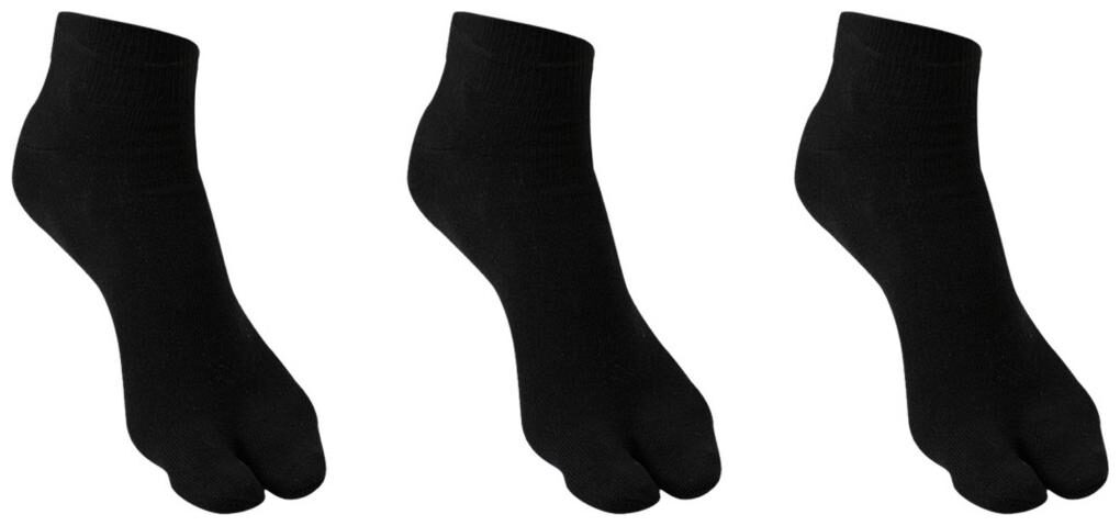 

N2S NEXT2SKIN Ladies Ankle Cotton Thumb Black Socks Pack of 3