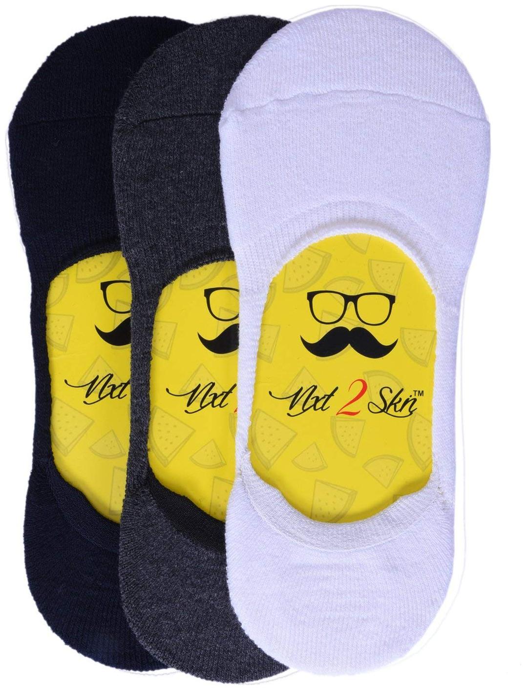 

Nxt 2 Skn White Cotton No show socks ( Pack of 3 )