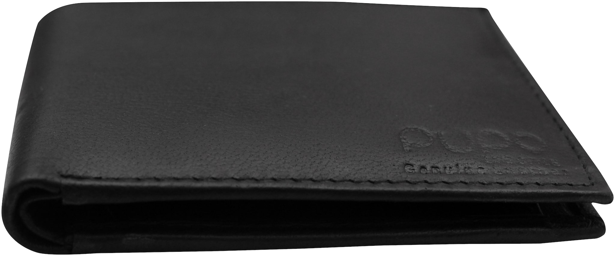 

oddeven Men Black Genuine Leather Wallet (3 Card Slots)
