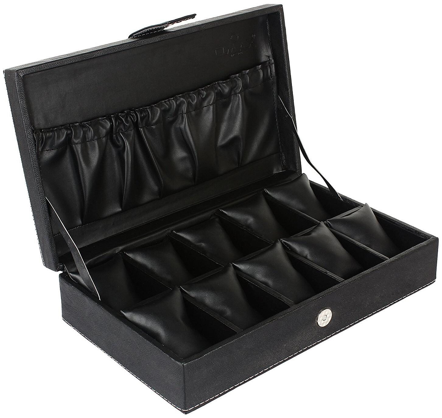 

OMAX Men Unisex Pu leather Watch cases - Black Pack of 1