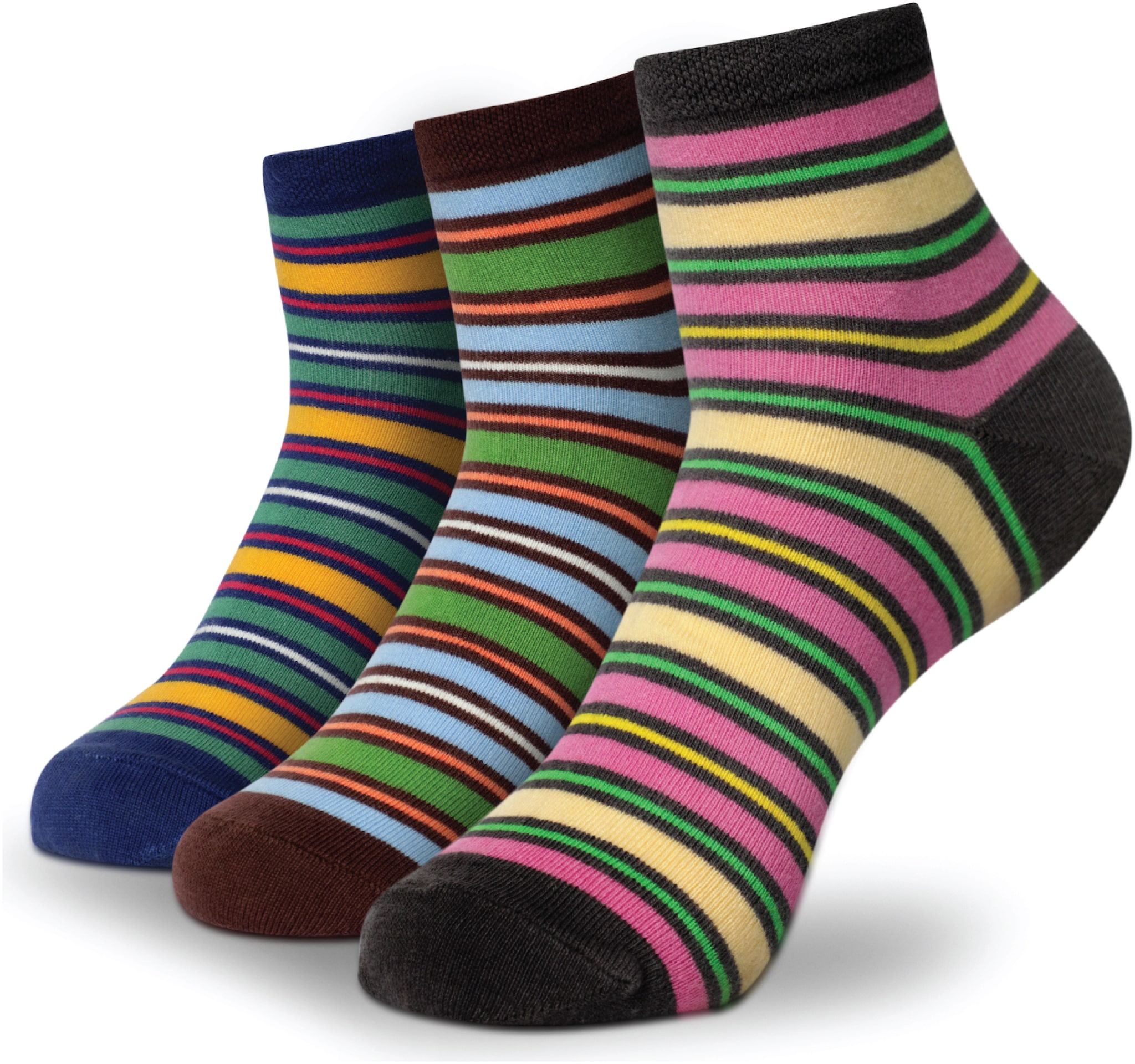 

ONELEPH CO Assorted Cotton Ankle length socks ( Pack of 3 )