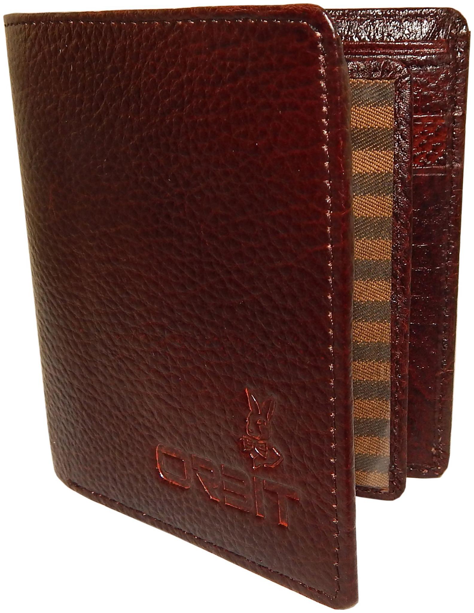 

Orbit Men Brown Leather Tri Fold Wallet ( Pack of 1 )