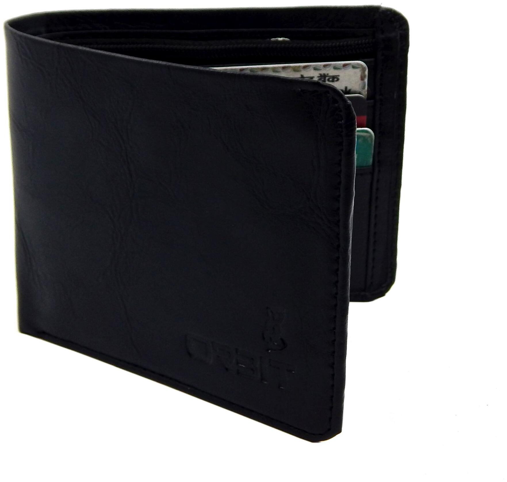

Orbit Men Black Synthetic leather Tri Fold Wallet ( Pack of 1 )