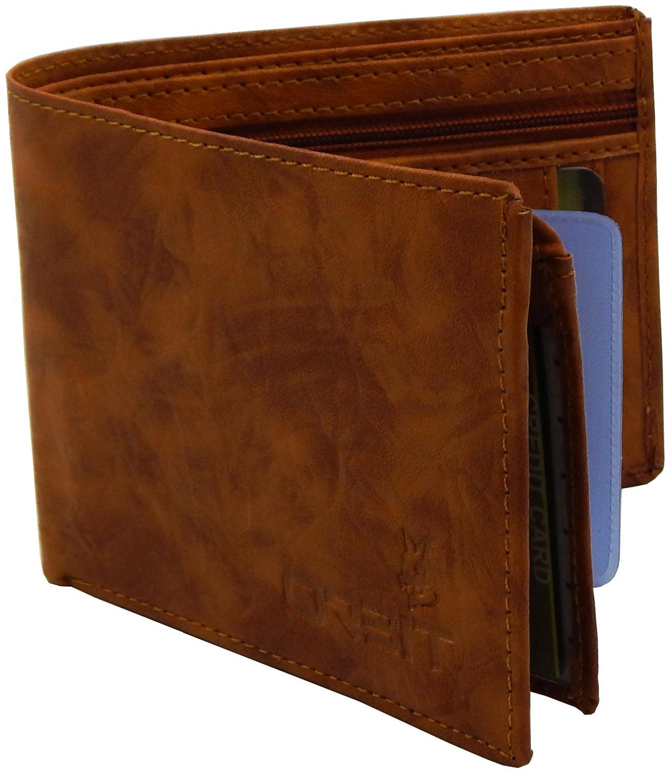 

Els Men Tan Synthetic leather Tri Fold Wallet ( Pack of 1 )