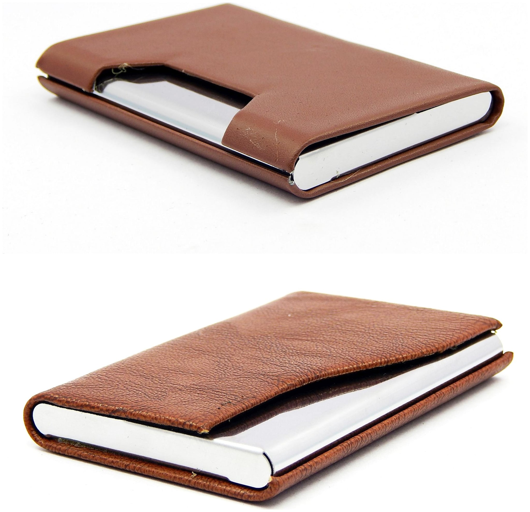 

Orbit Men Faux leather Card holder - Brown Pack of 2