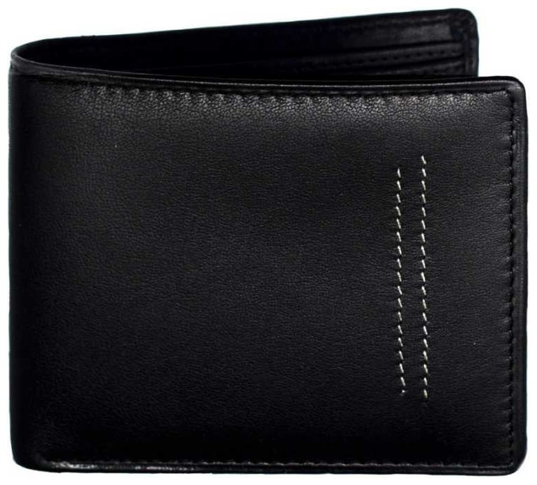 

Ox Rodeo Men Black Leather Bi-Fold Wallet ( Pack of 1 )