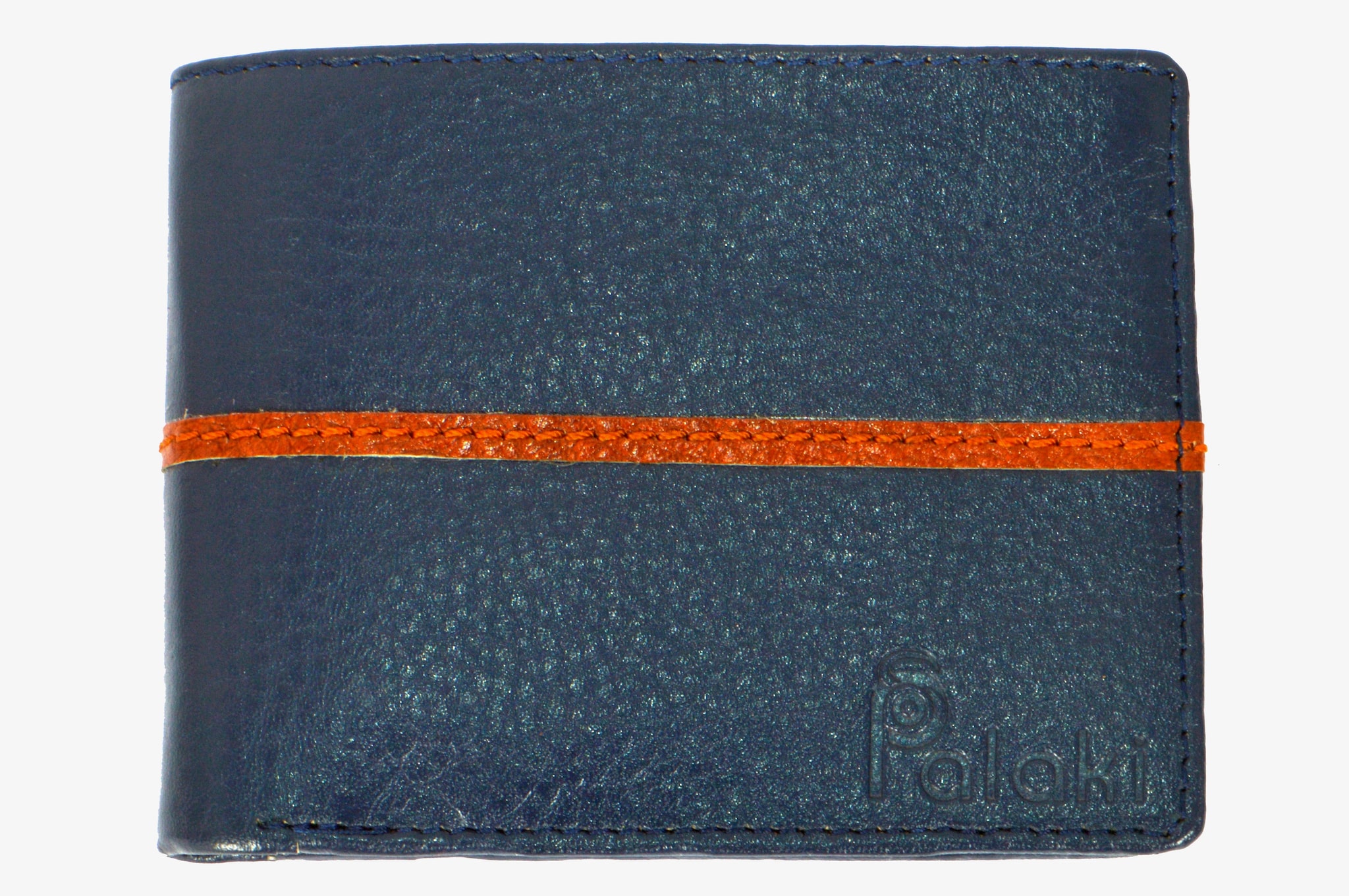 

Palaki Men Blue Leather Bi-Fold Wallet ( Pack of 1 )