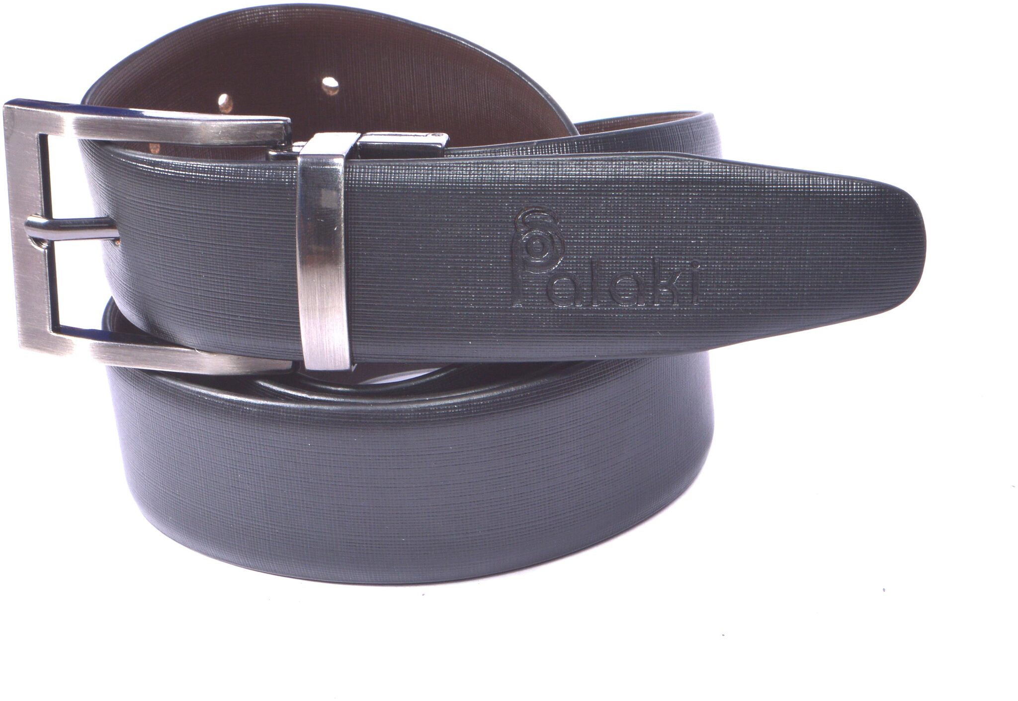 

Palaki Men Black Reversible Leather Belt (Size Free size Pack of 1 )