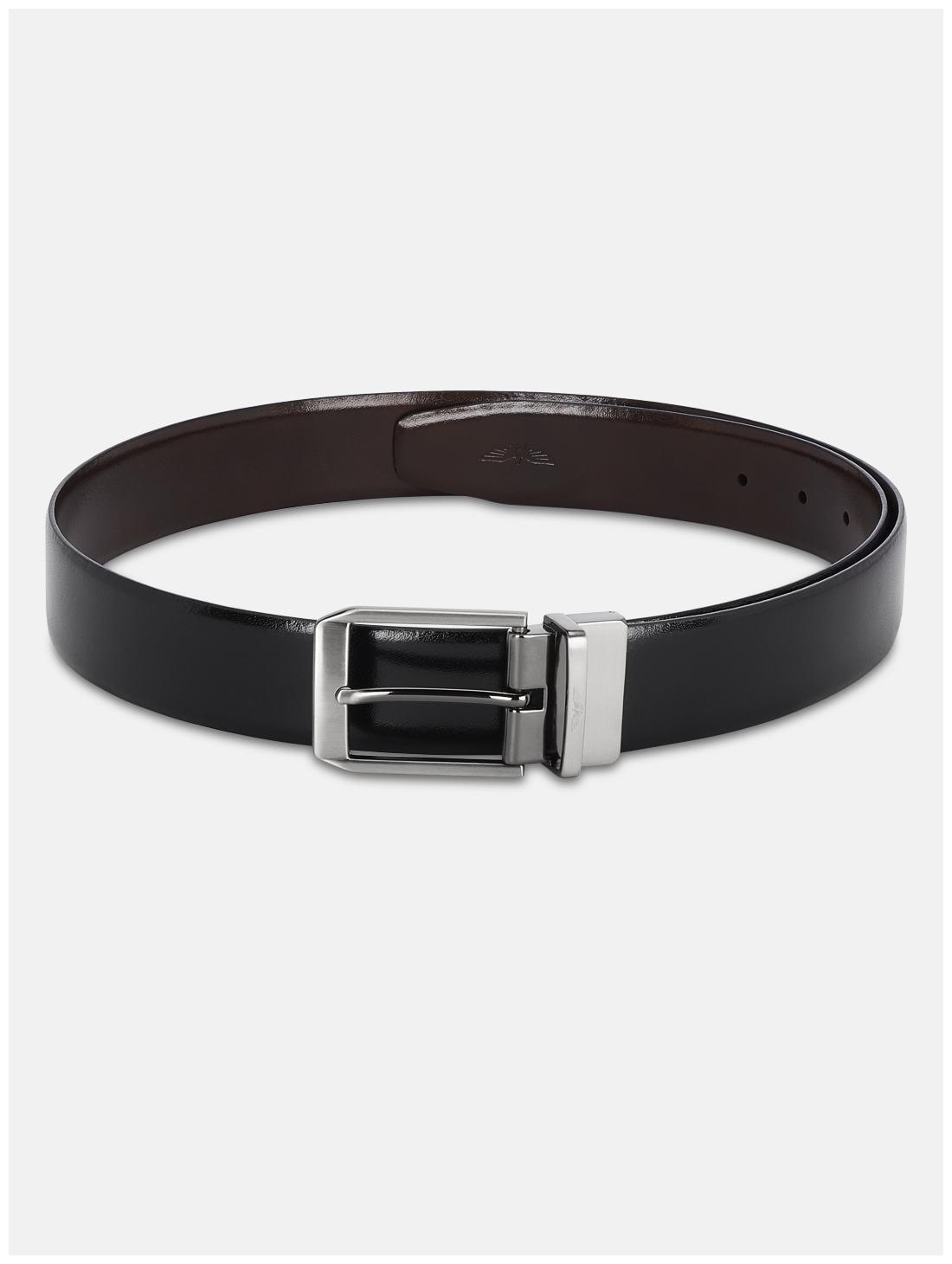 

Park Avenue Men Black Reversible Leather Belt (Size 36 Pack of 1 )