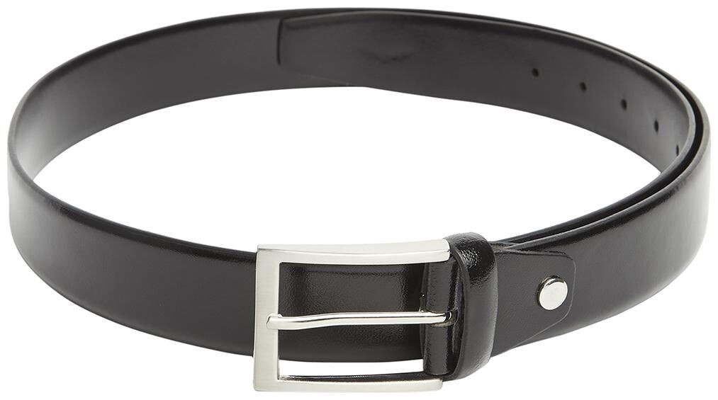 

Park Avenue Solid Black Leather Belt