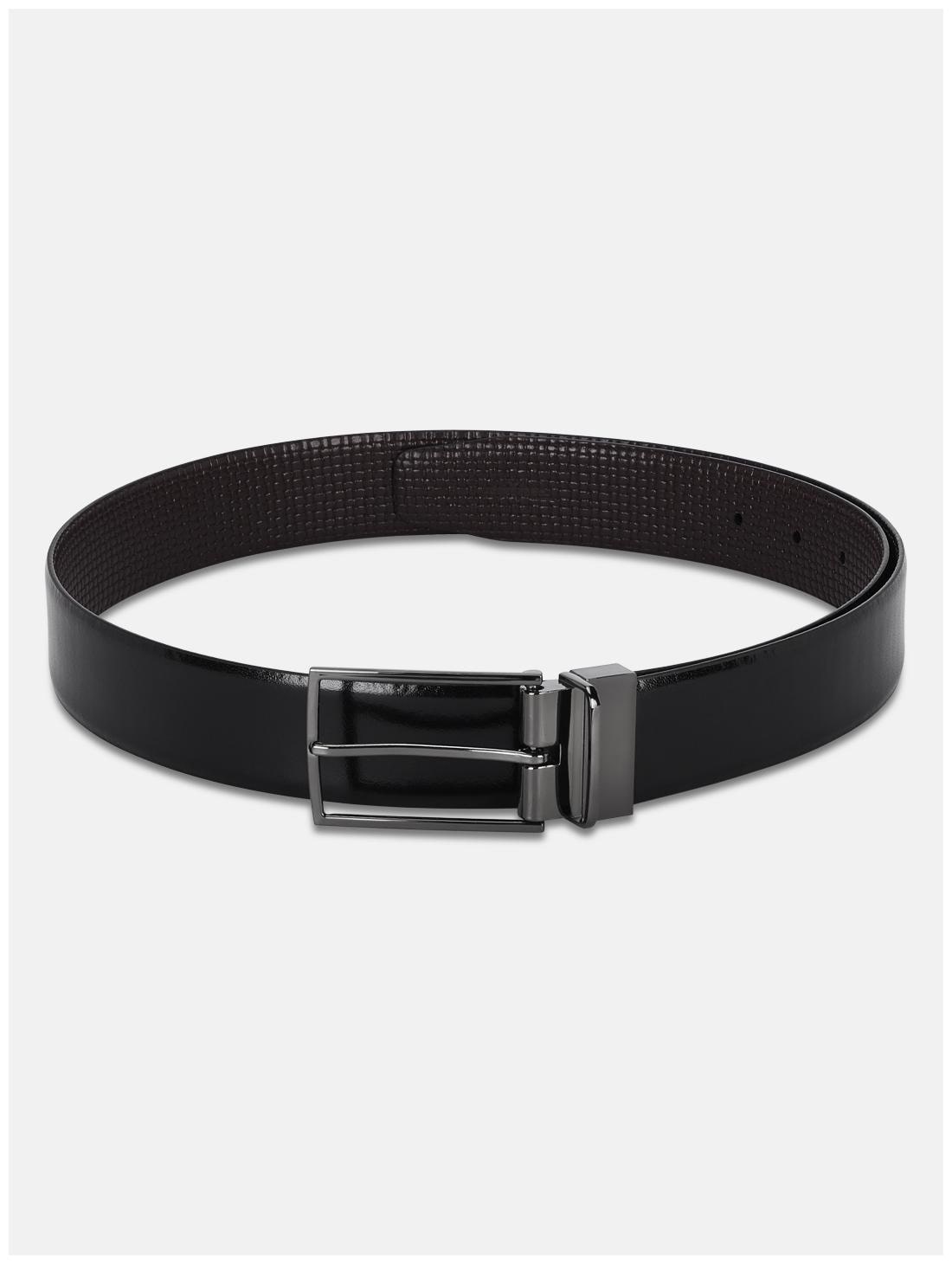 

Park Avenue Men Black Reversible Leather Belt (Size 38 Pack of 1 )