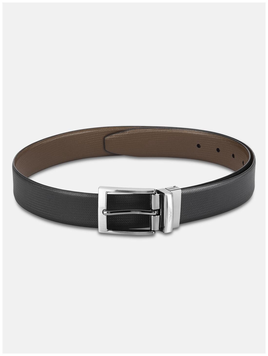 

Park Avenue Men Black Reversible Leather Belt (Size 34 Pack of 1 )