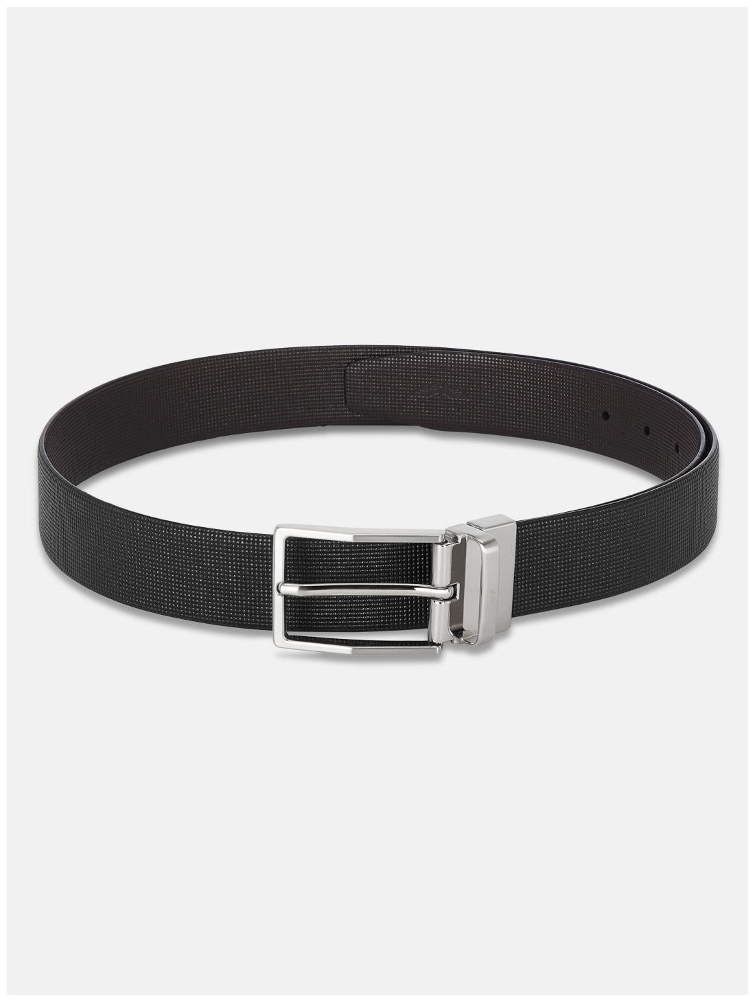 

Park Avenue Men Black Reversible Leather Belt (Size 38 Pack of 1 )
