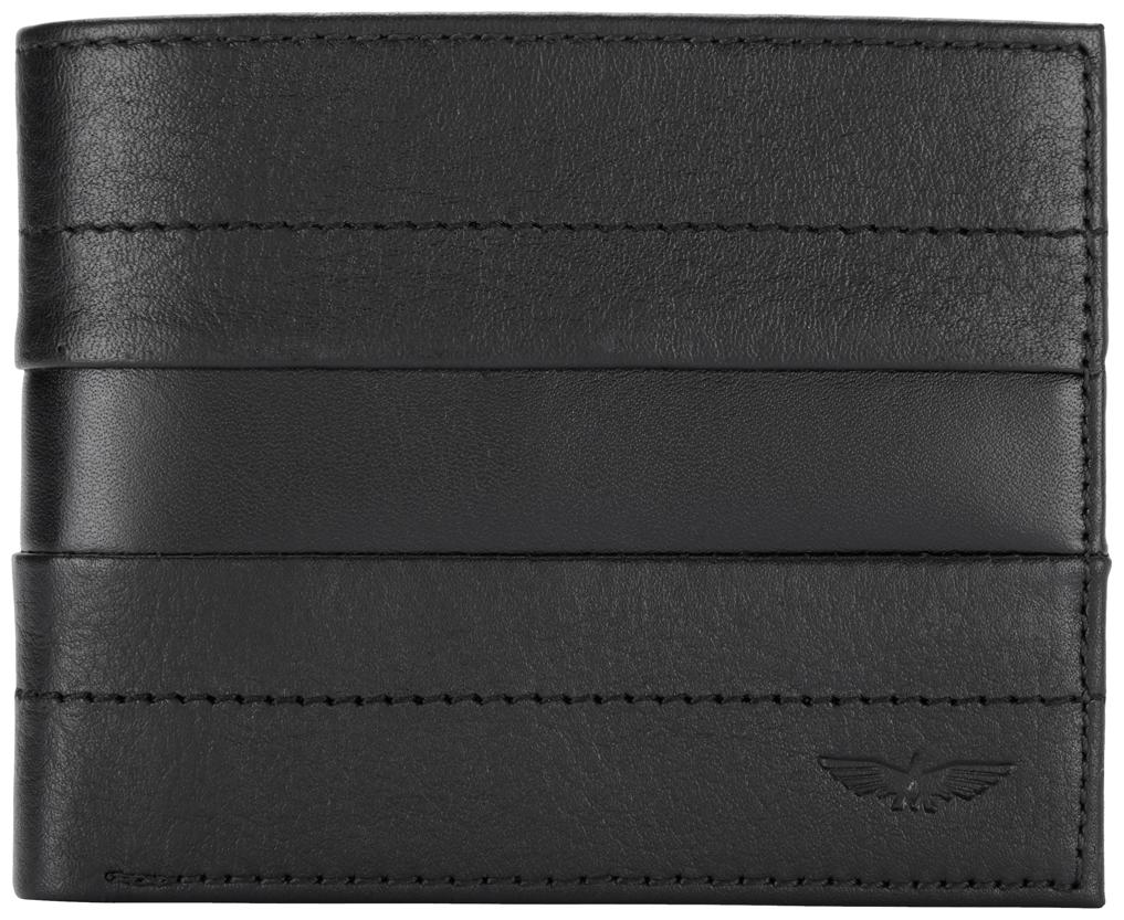 

Park Avenue Men Black Leather Bi-Fold Wallet ( Pack of 1 )