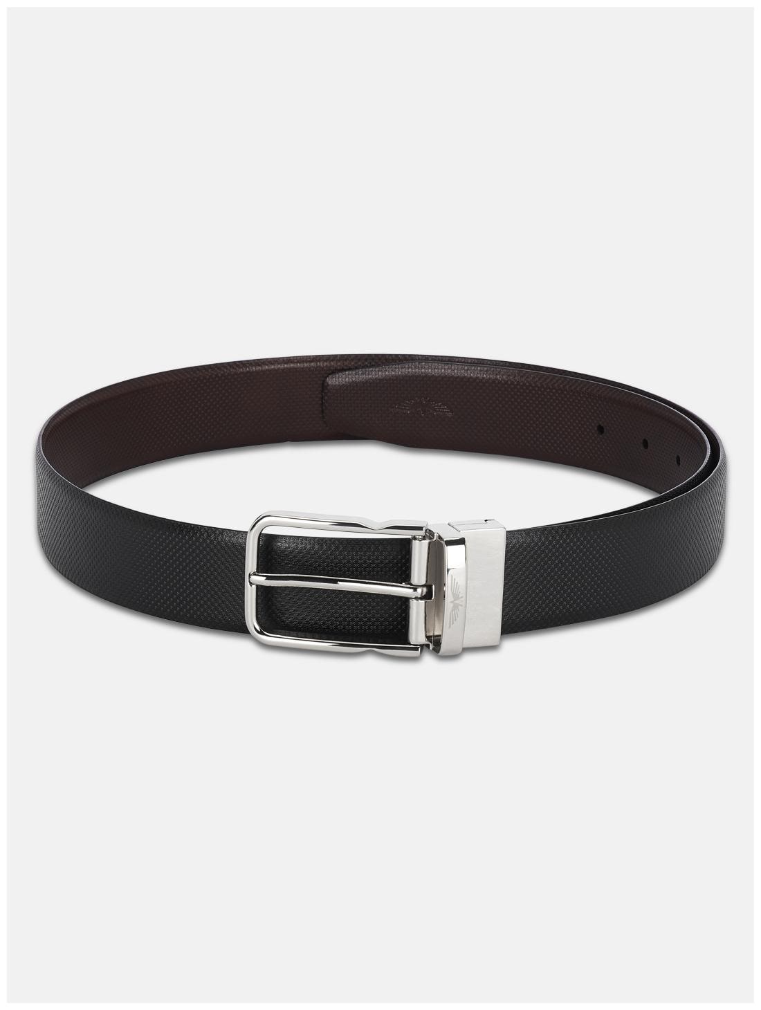 

Park Avenue Men Black Reversible Leather Belt (Size 34 Pack of 1 )