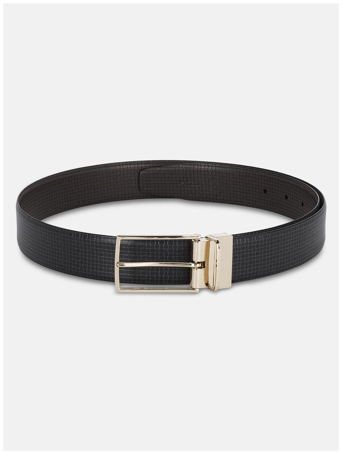 

Park Avenue Men Black Reversible Leather Belt (Size 38 Pack of 1 )