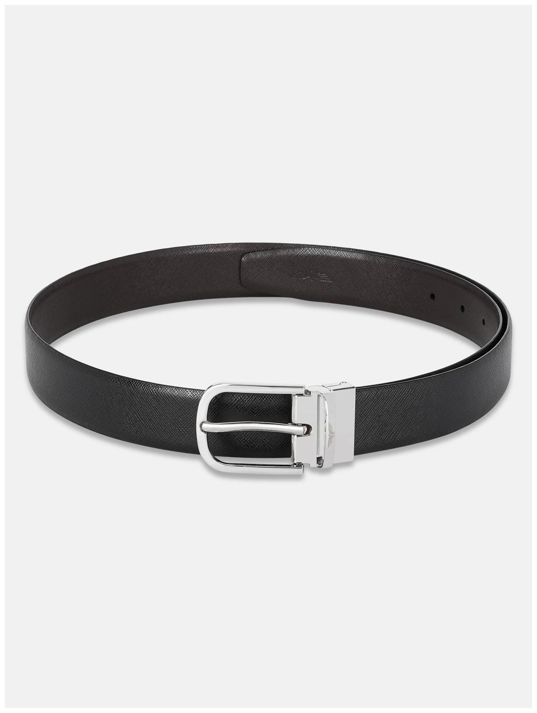 

Park Avenue Men Black Reversible Leather Belt (Size 34 Pack of 1 )