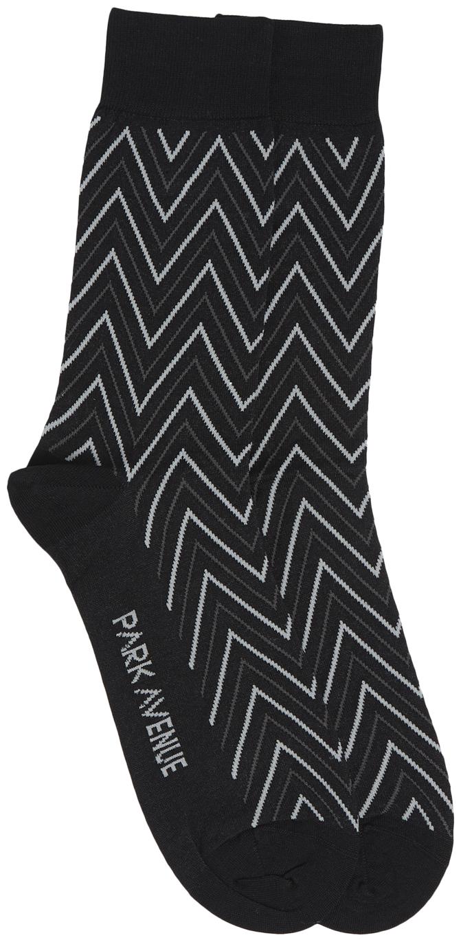 

Park Avenue Black Cotton Calf length socks ( 2 pairs )