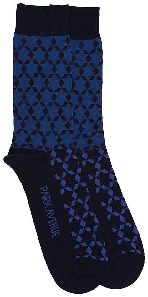 

Park Avenue Blue Cotton Crew length socks ( Pack of 1 )
