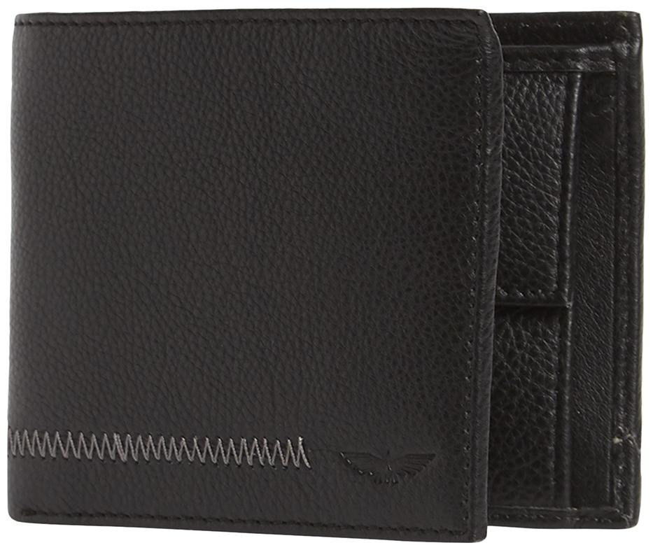 

Park Avenue Men Black Leather Bi-Fold Wallet ( Pack of 1 )