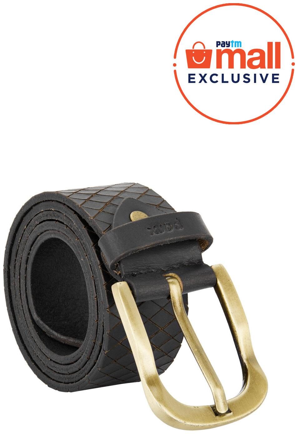 

Parx Black Leather Belt
