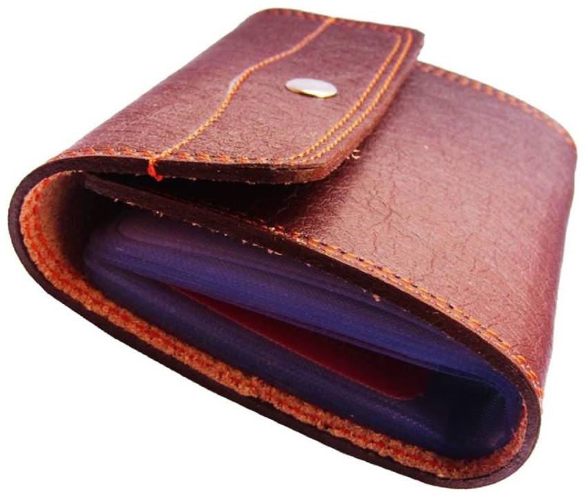 Peacock Mundkar Boys Tan Artificial Leather Card Holder 20 Card Slots