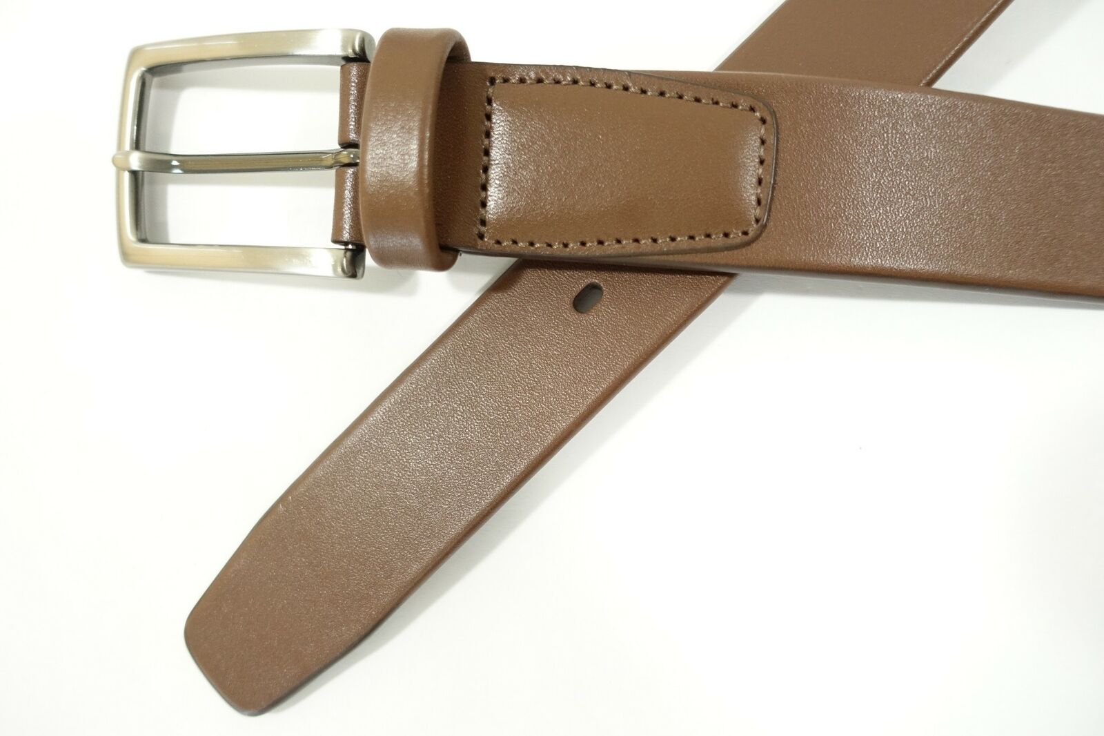 

PERRY ELLIS PORTFOLIO BROWN 30 COWHIDE LEATHER BELT MENS NWT NEW