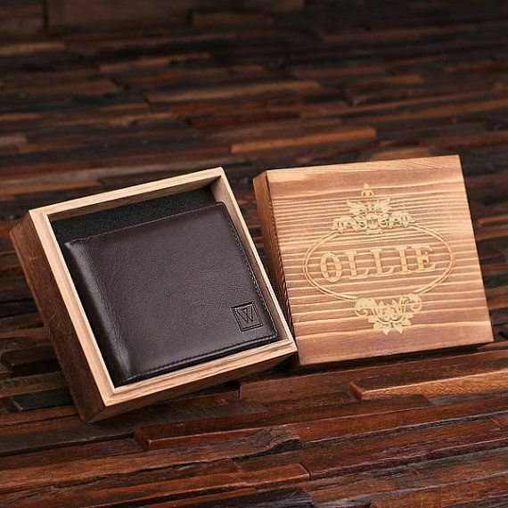 

Personalized Engraved Men s Full-Grain Leather Wallet Monogrammed Customise
