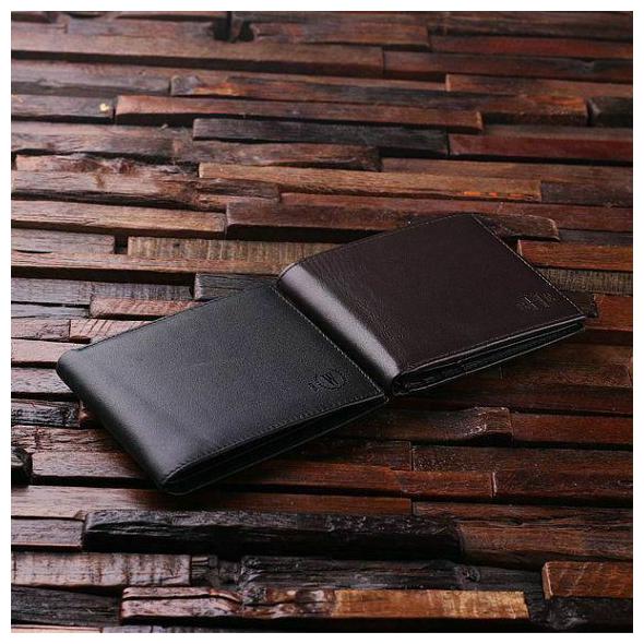

Personalized Engraved Men s Full-Grain Leather Wallet Monogrammed Customise