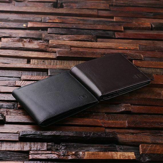 

Personalized Engraved Men s Full-Grain Leather Wallet Monogrammed Customise