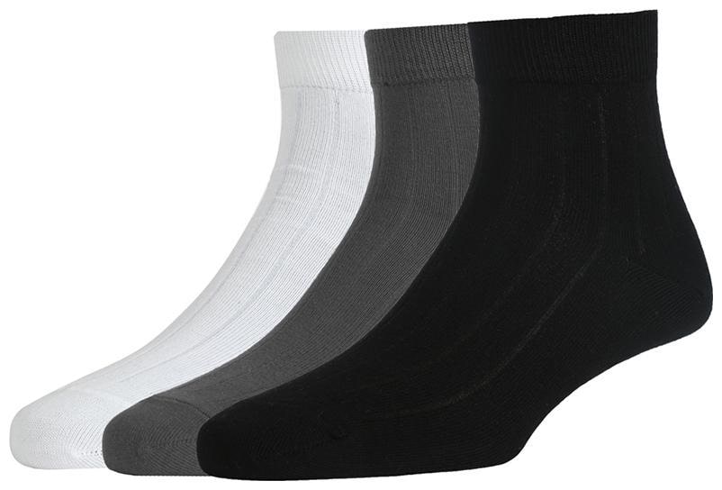

Peter England Men s Cotton Quarter Length Socks (Pack of 3)