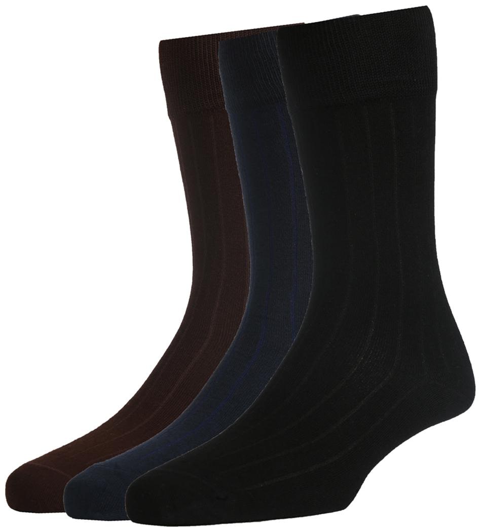 

Peter England Men s Cotton Full length Socks (Pack of 3)
