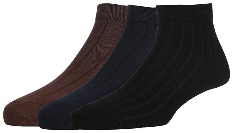 

Peter England Men s Cotton Ankle Length Socks (Pack of 3)