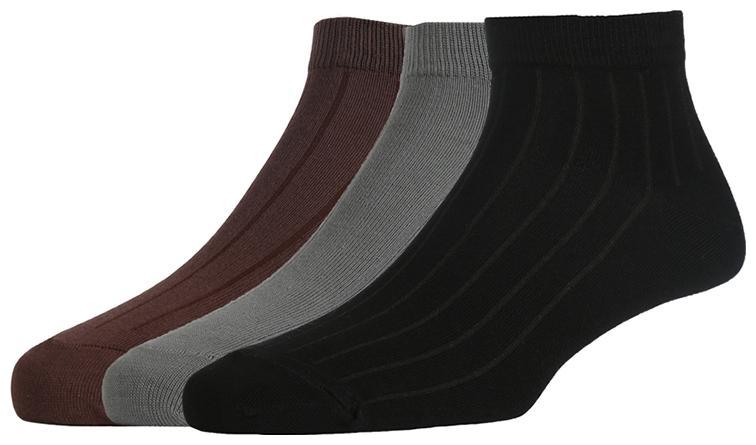 

Peter England Men s Cotton Ankle Length Socks (Pack of 3)