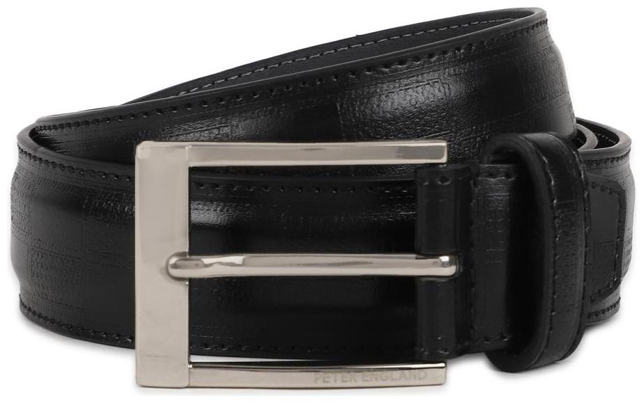 

Peter England Casual PU Black Reversible Belt For Men