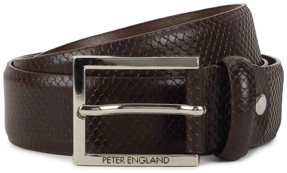 

Peter England Casual Leather Brown Reversible Belt For Men