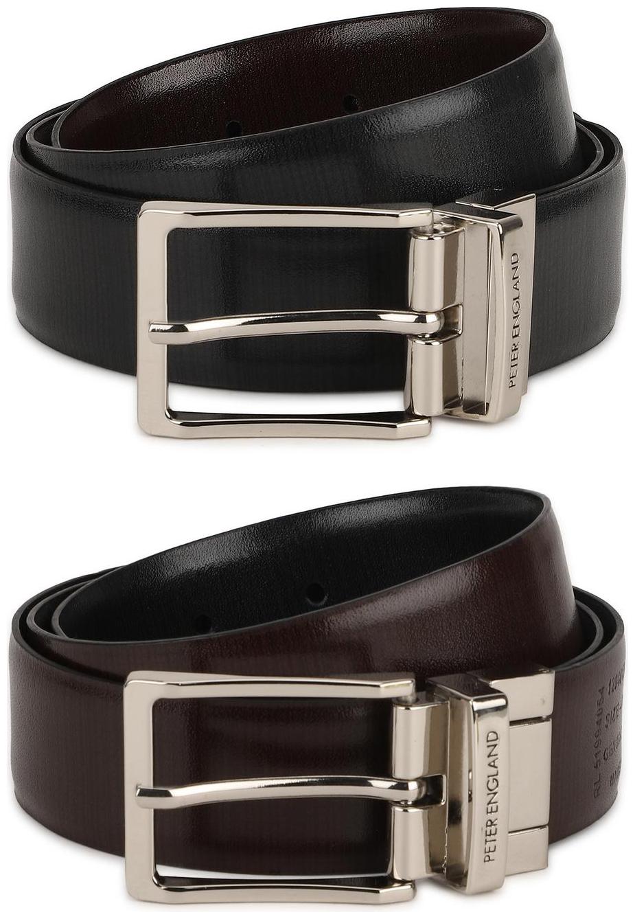 

Peter England Black Reversible Belt