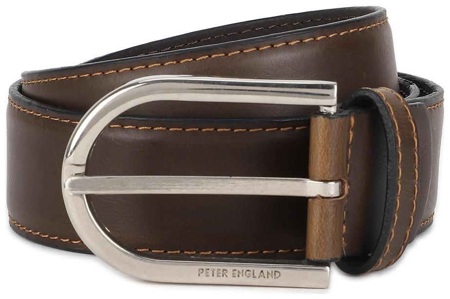 

Peter England Casual PU Brown Reversible Belt For Men
