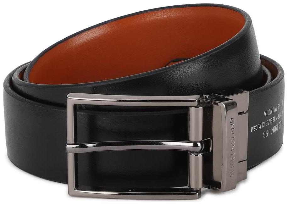 

Peter England Casual PU Black Reversible Belt For Men