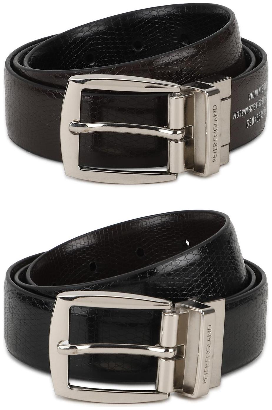 

Peter England PU reversible Black Belt For Men