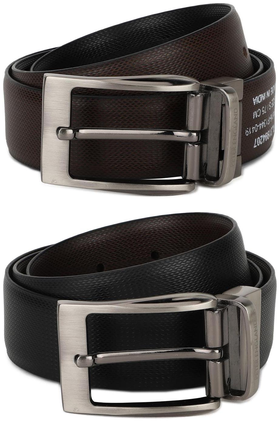 

Peter England Men Black Reversible Pu Belt (Size 32 Pack of 1 )
