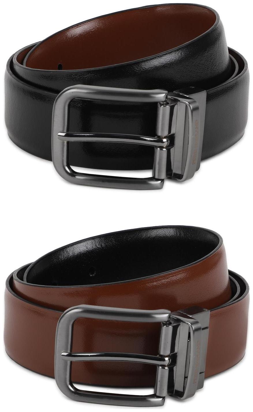 

Peter England Casual Leather Brown Reversible Belt For Men