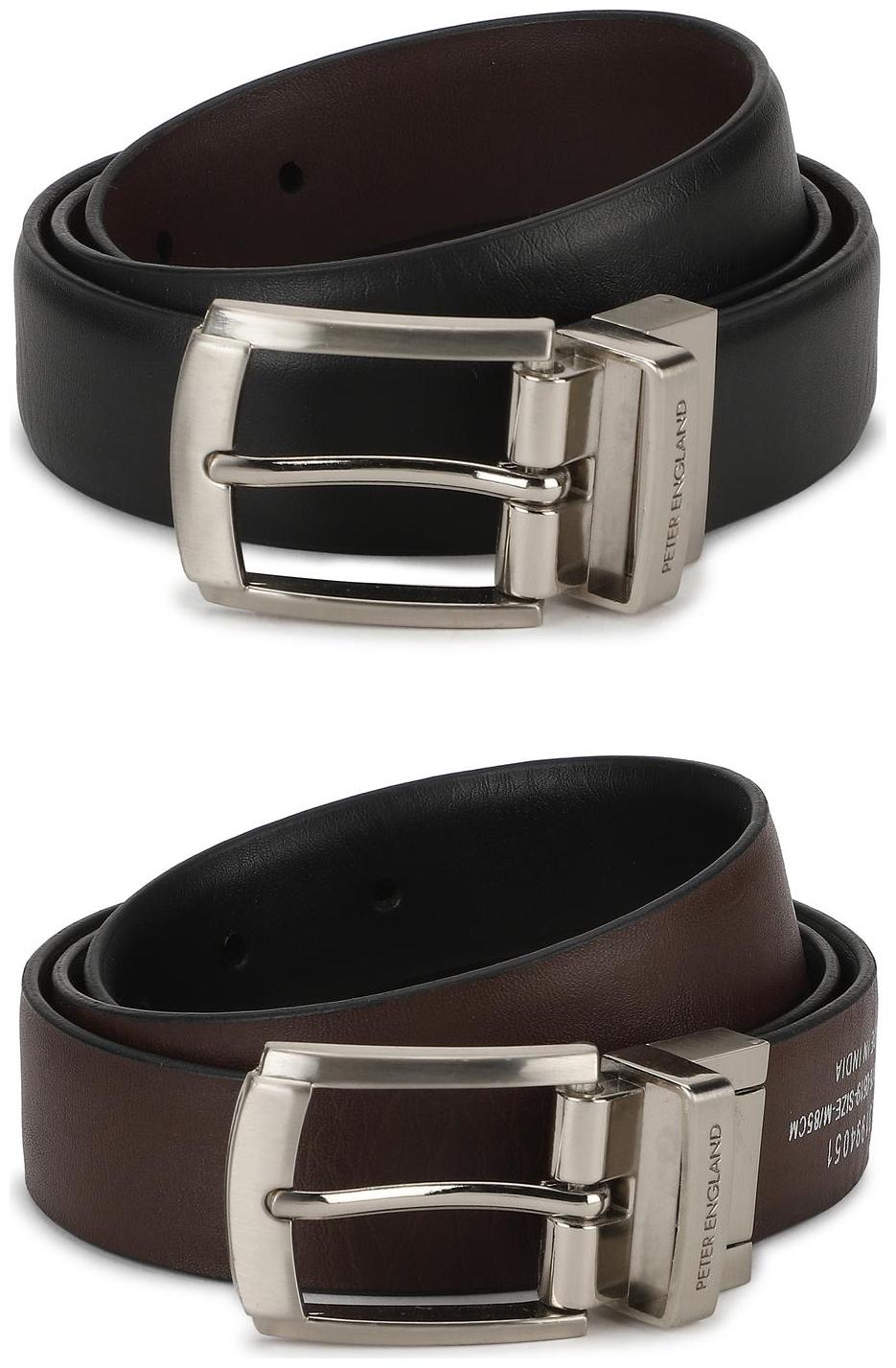 

Peter England Black Reversible Belt