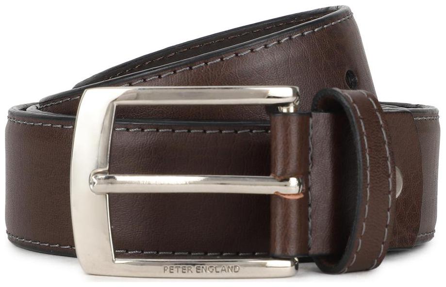 

Peter England Casual PU Brown Reversible Belt For Men