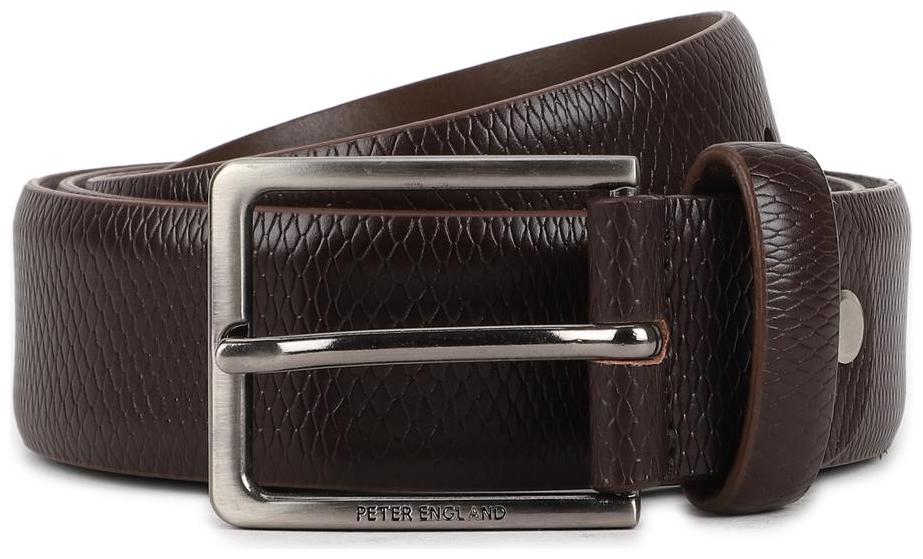 

Peter England Casual Leather Brown Reversible Belt For Men