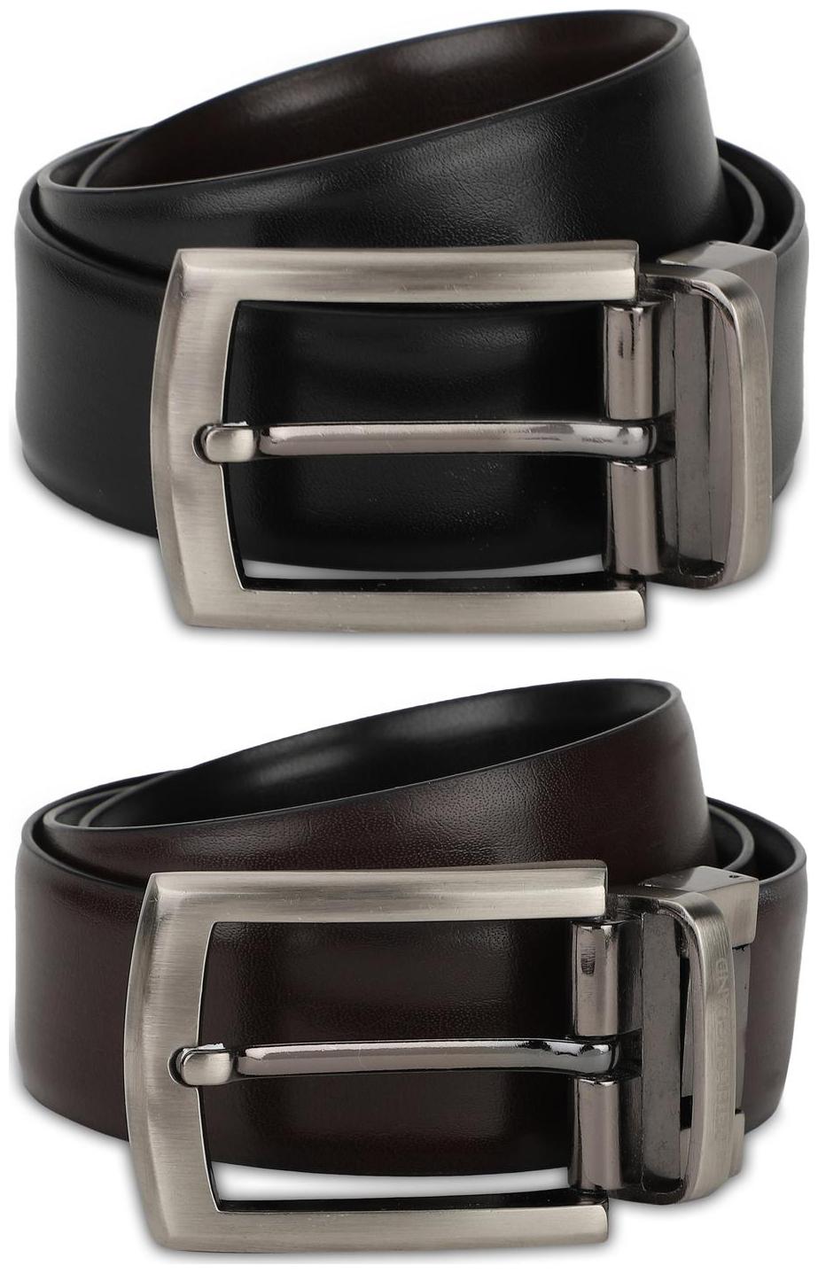

Peter England Men Black Brown Reversible Pu Belt (Size 36 Pack of 1 )